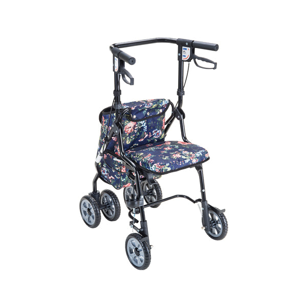 シルバーカー U字型ハンドル マキテック オアシス ローズ 黒チェック HM-355