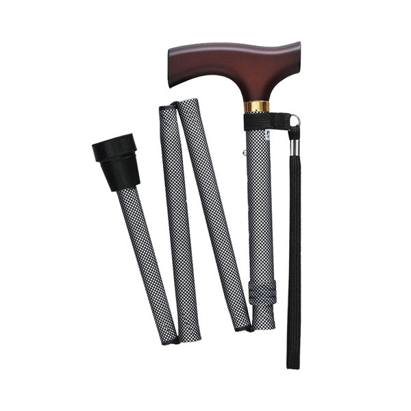 フジホーム ステッキベーシック 折畳M 長さ約79~89cm(5段階調節 2.5cm間隔)