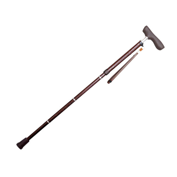 島製作所 折りたたみジョイントDXステッキ 長さ: 66~84cm(10段階 2cm調節)