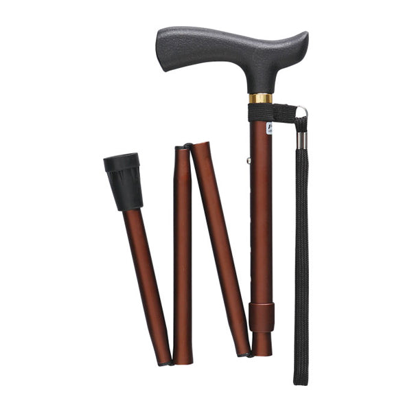 フジホーム ステッキベーシックE 折畳S WB3755 ブラック WB3714 ブラウン 長さ約73~83cm(5段階調節 2.5cmピッチ)