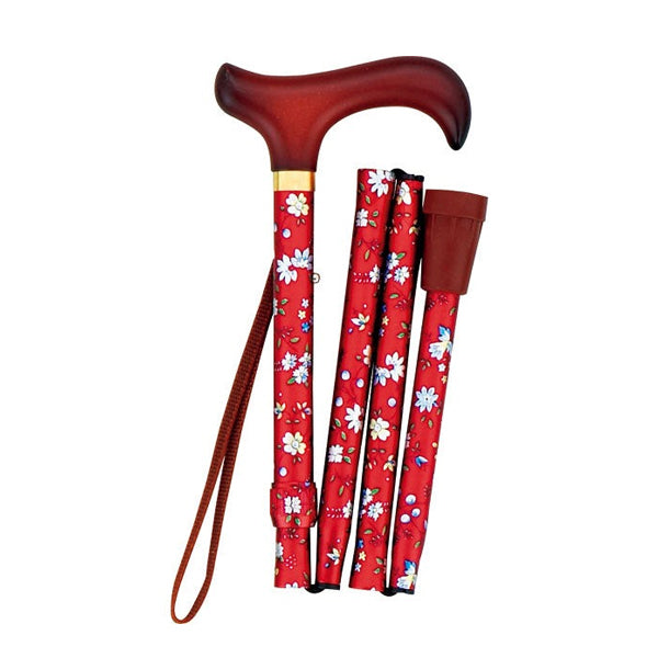 島製作所 折りたたみコンパクトステッキ 長さ:70~80cm(5段階 2.5cm調節)