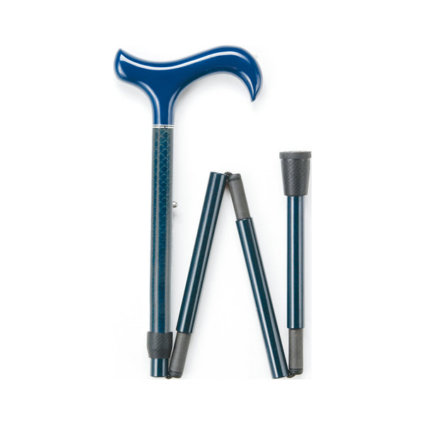 折畳みタイプ カーボン 5段階 フォールティングケイン 杖 ステッキ 身長目安:約144~164cm FCC-30BL