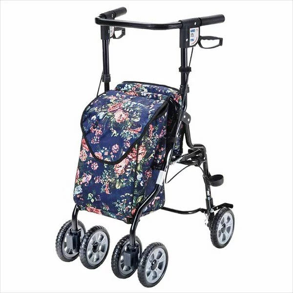 シルバーカー U字型ハンドル マキテック オアシス ローズ 黒チェック HM-355