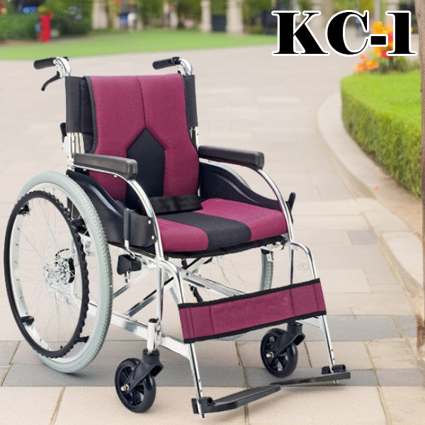 マキテック 自走式 車椅子 車いす KC-1 シリーズ 座幅40cm 座幅42cm 折りたたみ車いす アルミ製