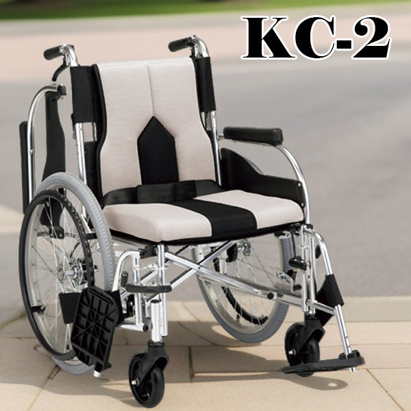 【敬老の日 特別ご提供品】車いす マキテックKC-2 自走式 座面幅42cm ノーパンク仕様 折りたたみ車いす アルミ製 マキテック
