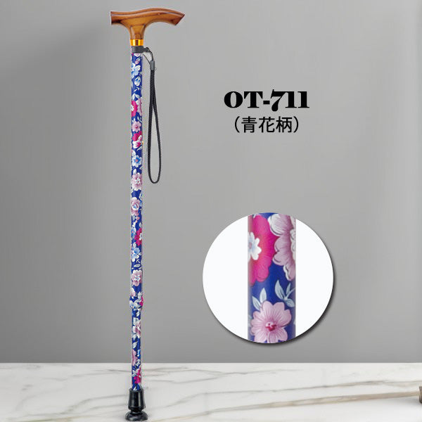 伸縮ステッキ 花柄ステッキ 杖 OT-710 OT-711 OT-712 長さ:68.5〜91cm 10段階調節(2.5cm間隔) )