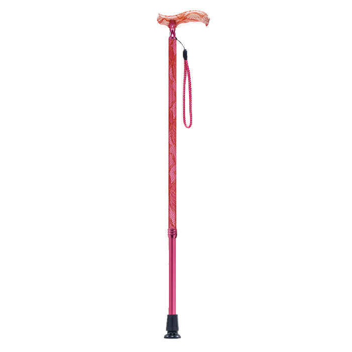 伸縮 ステッキ 10段階 高級杖 レーシィ ASL-01 長さ:69~91.5cm 10段階調節 (2.5cm間隔 )