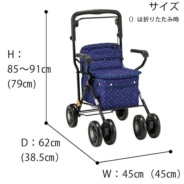 シルバーカー ボックスタイプ フォレストコア TFR-20KH 紺花柄 TFR-20DN ドットネイビー マキテック 新登場