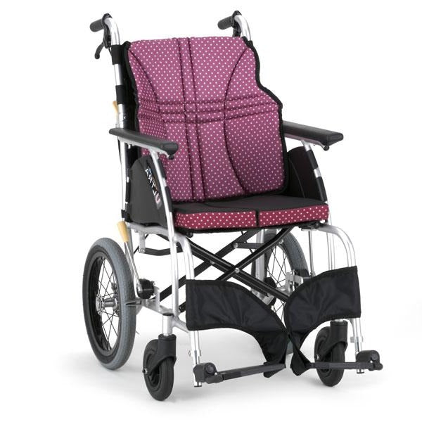 日進医療器 介助用 多機能 車椅子 ノーパンクタイヤ 座王 NAH-521W 
