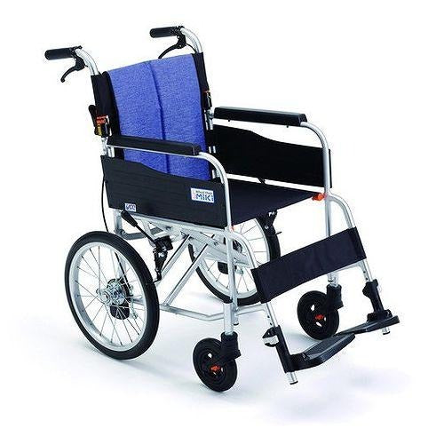 ミキ  JTN-2 サニタリ 介助式車椅子 車いす ノーパンク 折りたたみ車いす アルミ製