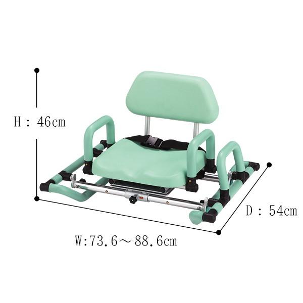 高齢者用 浴槽椅子 らくらくスライドベンチ ライトグリーン RSB-685GR マキテック – 車いすファクトリー