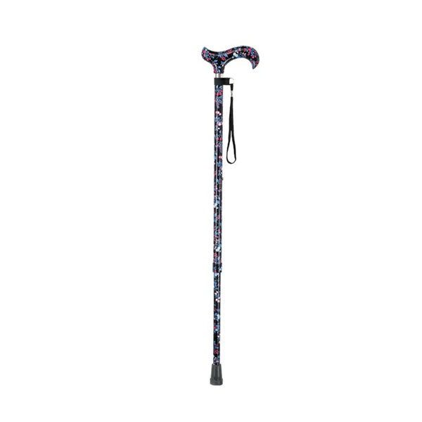 伸縮10段階 ステッキ 杖 AS-311BK 長さ：68～90.5cm 10段階調節（2.5cm間隔）