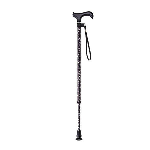 伸縮ステッキ  ADOG-01BK 犬柄・猫柄ステッキ 長さ：72.5〜95.5cm 10段階調節(2.5cm間隔)