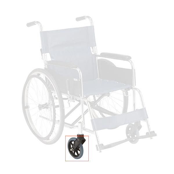 マキテック 車いす部品 前輪キャスター 6in.TPRキャスター(ボルト付き)　※EWシリーズ・EX-10・EX-11・ZR50・EN-50　用
