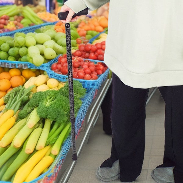 伸縮 カーボン 11段階  アジャスタブルケイン 杖 ステッキ AGC-10  長さ：66.5〜91.5cm 11段階調節(2.5cm間隔)