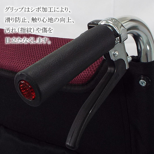 マキテック 介助式 車椅子 車いす KC-3PU DB LG 座面幅40cm 座面幅42cm 折りたたみ車いす　アルミ製