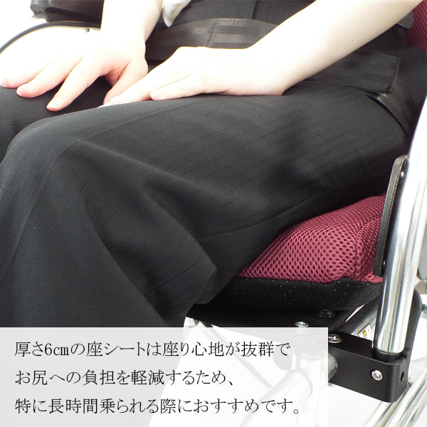 マキテック 介助式 車椅子 車いす KC-4 座面幅40cm 座面幅42cm  多機能 折りたたみ車いす　アルミ製
