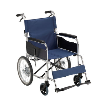 マキテック 介助式 車椅子 車いす RW-30SB 紺色 折りたたみ車いす 「お得・クッションプレゼント対象品」