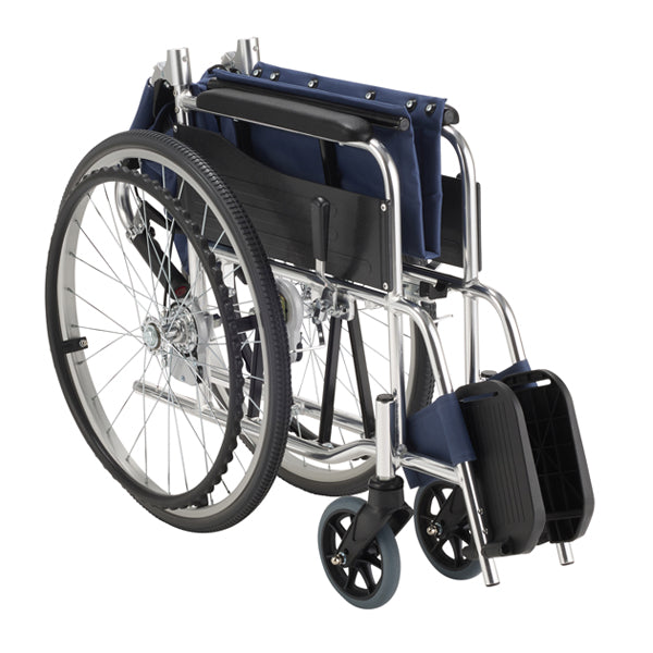 マキテック 自走式 車椅子 車いす RW-50SB 紺色 折りたたみ車いす「お得・クッションプレゼント対象品」