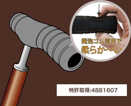 伸縮ステッキ カイノスSOFT-GA 杖 ワイン ブラック ブラウン グリーン キッコウピンク パープル