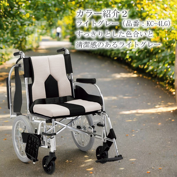 【練馬区引き渡し】ブラック メッシュ 介助用車椅子 介助用車いす WAP16-40(42)S ソフトタイヤ仕様 「WAVIT＋(ウェイ