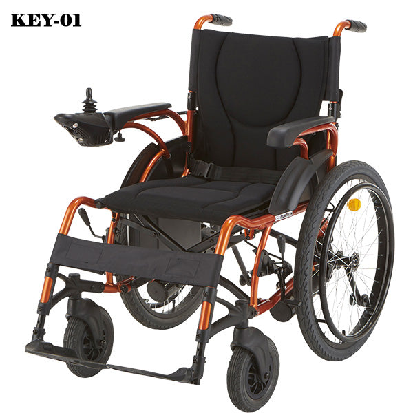 電動車椅子 折りたたみ 車いす マキテック　KEY-01　【メーカー1年保証】　アルミ製