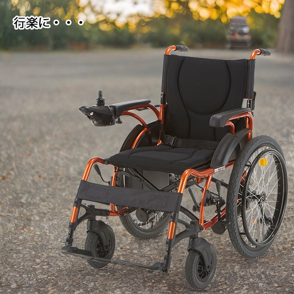 電動車椅子 折りたたみ 車いす マキテック　KEY-01　【メーカー1年保証】　アルミ製