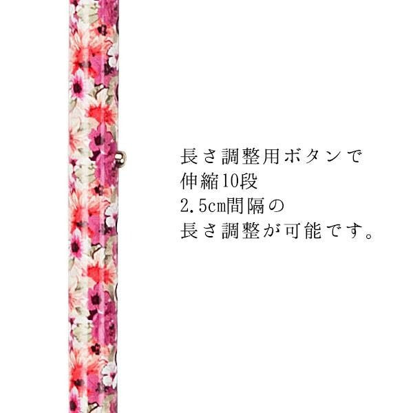 伸縮10段階ステッキ アジャスタブルケイン 杖 身長目安:約130～175cm AAC-300