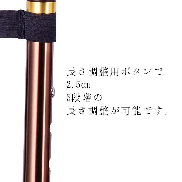 折りたたみ ショートタイプステッキ 杖 FS-3BR BK 身長目安:約128~148cm