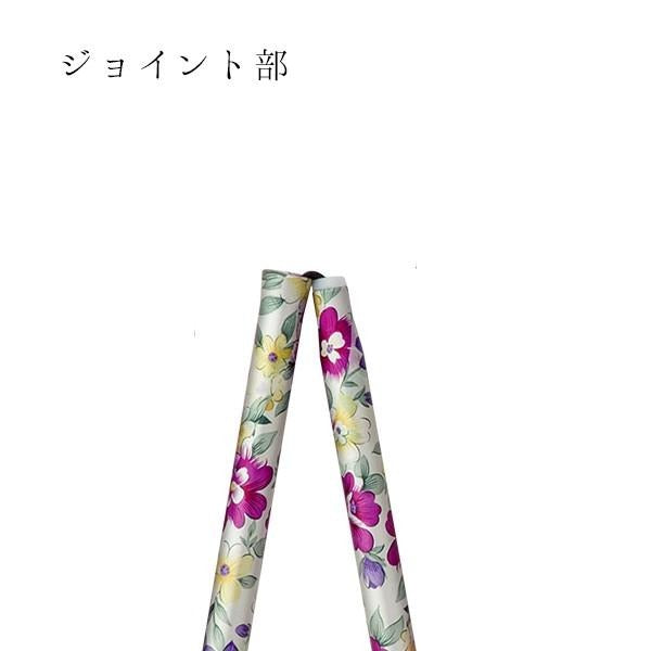 折りたたみ あなたの相棒Ⅱ 花柄ステッキ 杖 OT-810 長さ：74〜84cm 5段階（2.5cm間隔）