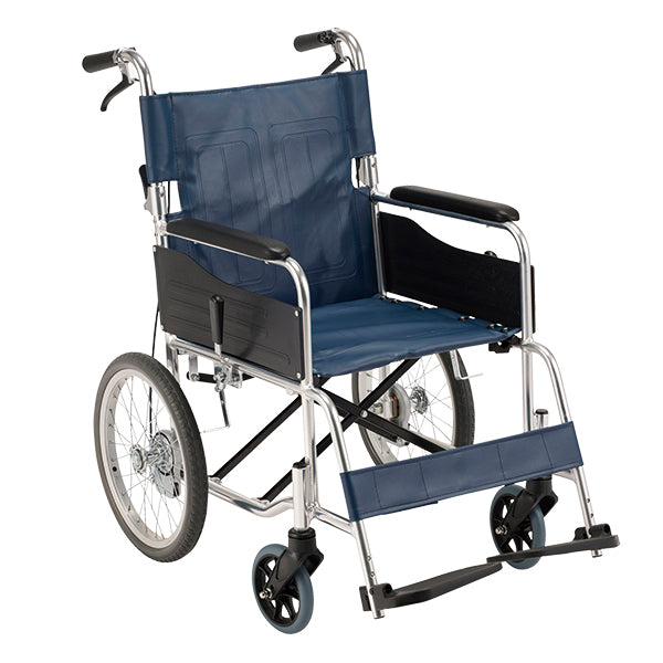 アルミフレーム【美品】ノーパンクタイヤ　車いす　自走用　背折れ式 自走用車椅子SY22－40SB 背折れ式・介助ブレーキ付