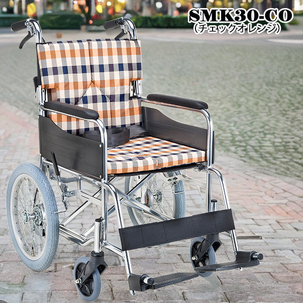 マキテック　介助式車椅子 車いす SMK30  セミオーダー 折りたたみ車いす アルミ製 予備シートプレゼントキャンペーン中