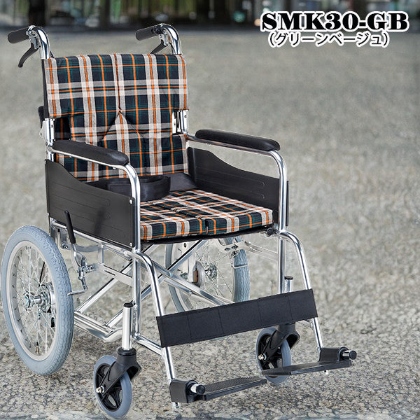 マキテック　介助式車椅子 車いす SMK30  セミオーダー 折りたたみ車いす アルミ製 予備シートプレゼントキャンペーン中
