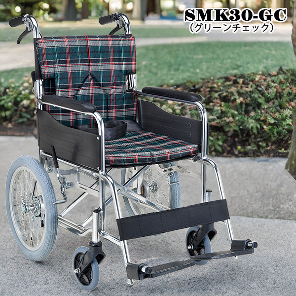 マキテック　介助式車椅子 車いす SMK30  セミオーダー 折りたたみ車いす アルミ製 予備シートプレゼントキャンペーン中