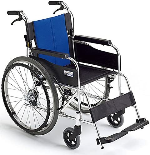 ミキ 自走用車椅子BAL-1 介助ブレーキ付 背折れ　折りたたみ車いす
