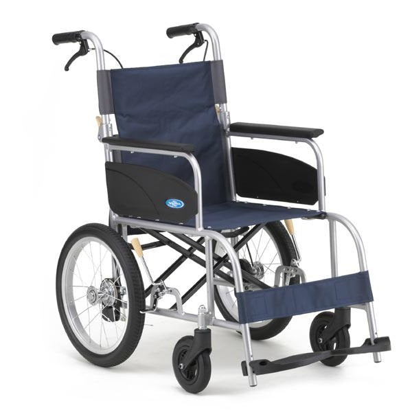  日進医療器 標準型 車椅子 介助式 NEO-2 ノーパンクタイヤ仕様 折りたたみ 耐荷重100kg NISSIN