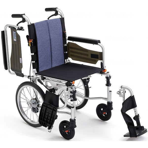 ミキ  JTN-4 サニタリ 介助式多機能車椅子 車いす ノーパンク　折りたたみ車いす